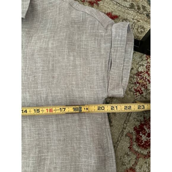 Vicci Brown Short Sleeves Linen Shirt Dress Size 38 - Picture 6 of 7